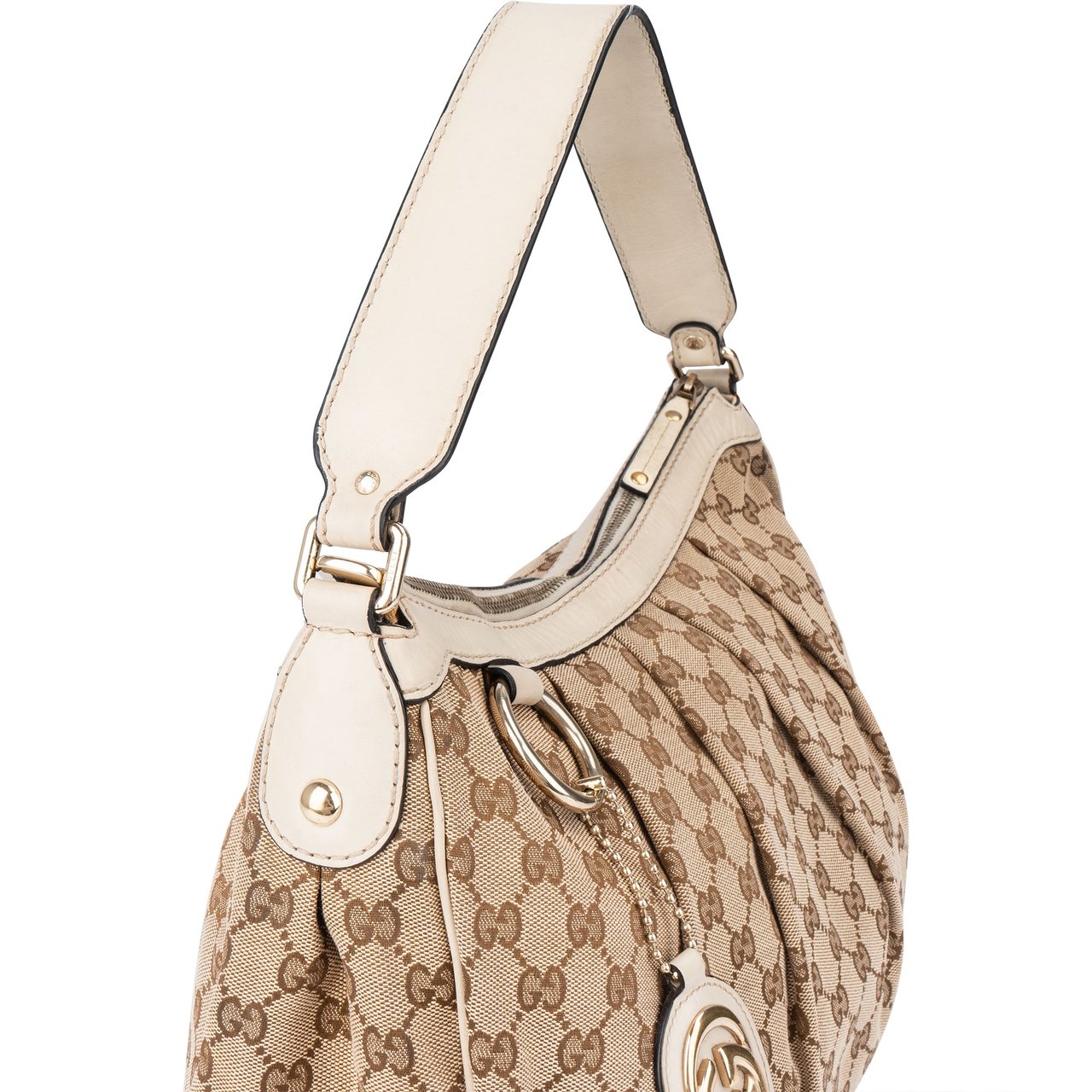 Gucci Gucci GG Monogram Sukey Handbag Bruin