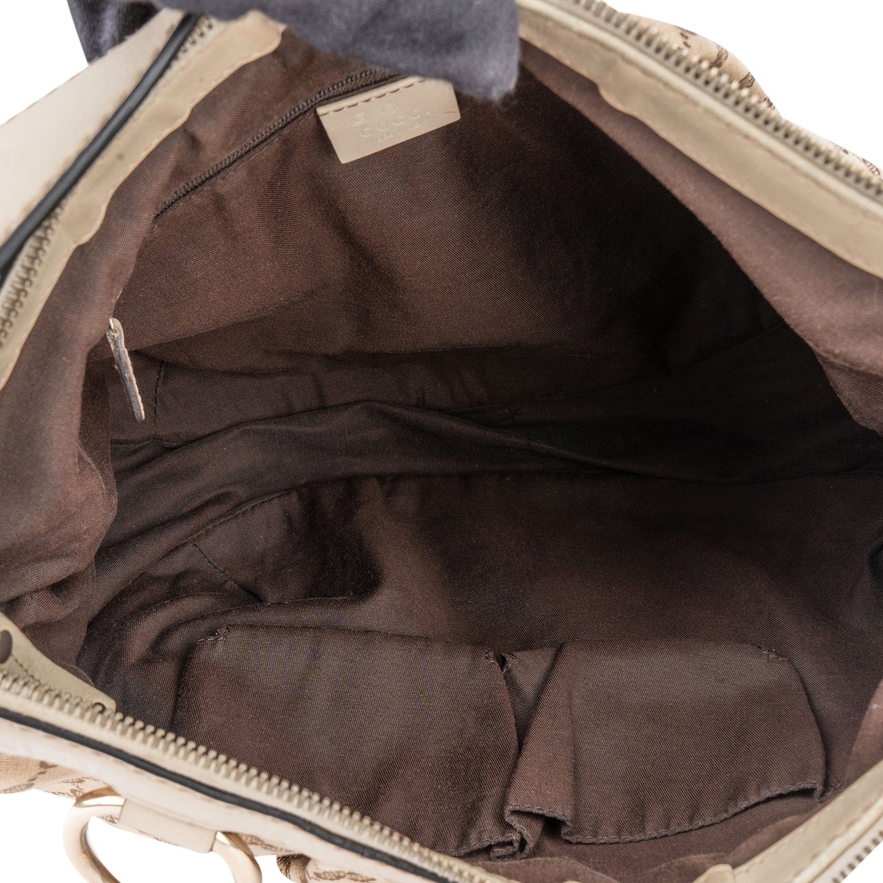 Gucci Gucci GG Monogram Sukey Handbag Bruin
