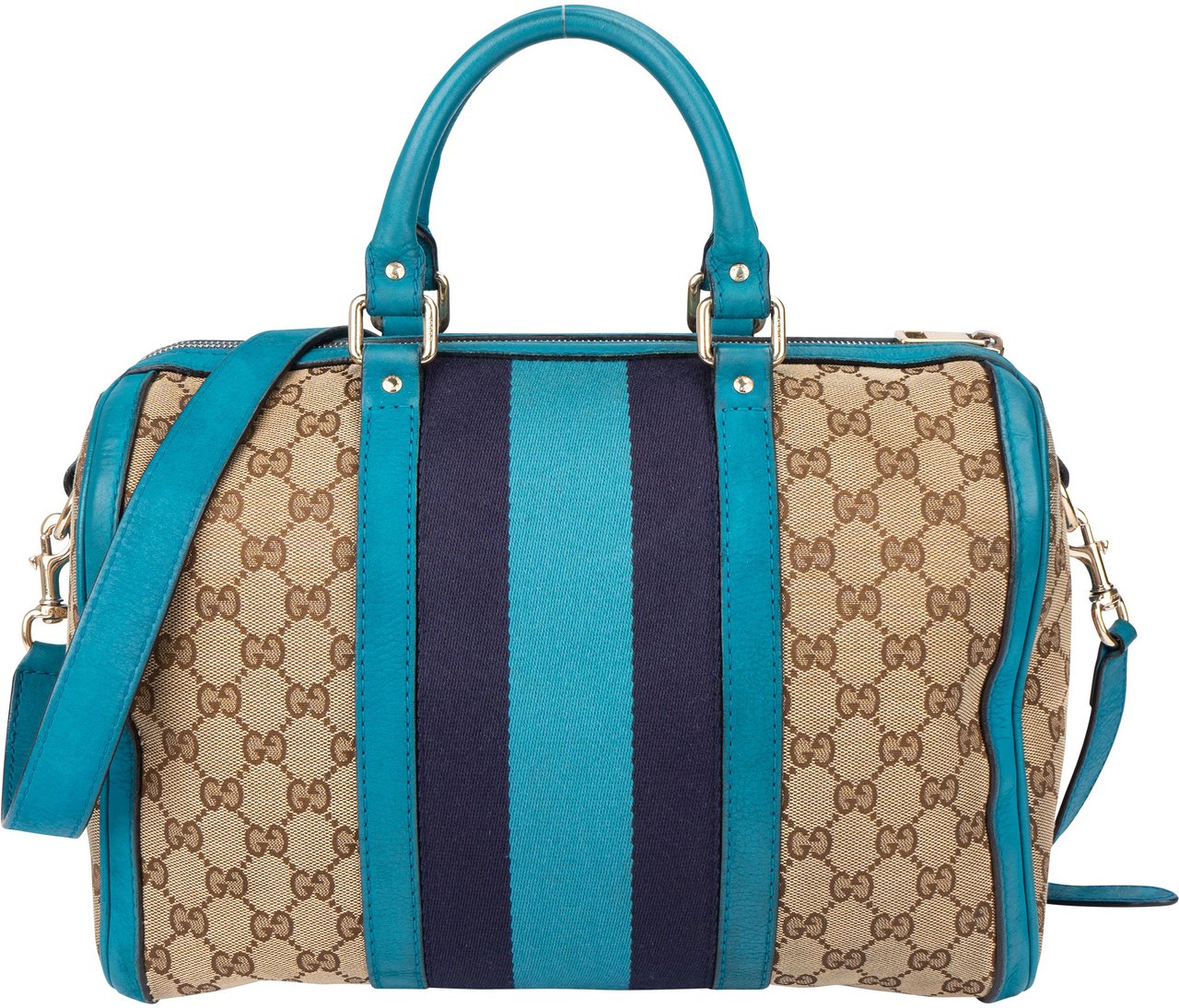 Gucci Gucci GG Monogram Boston Handbag Bruin