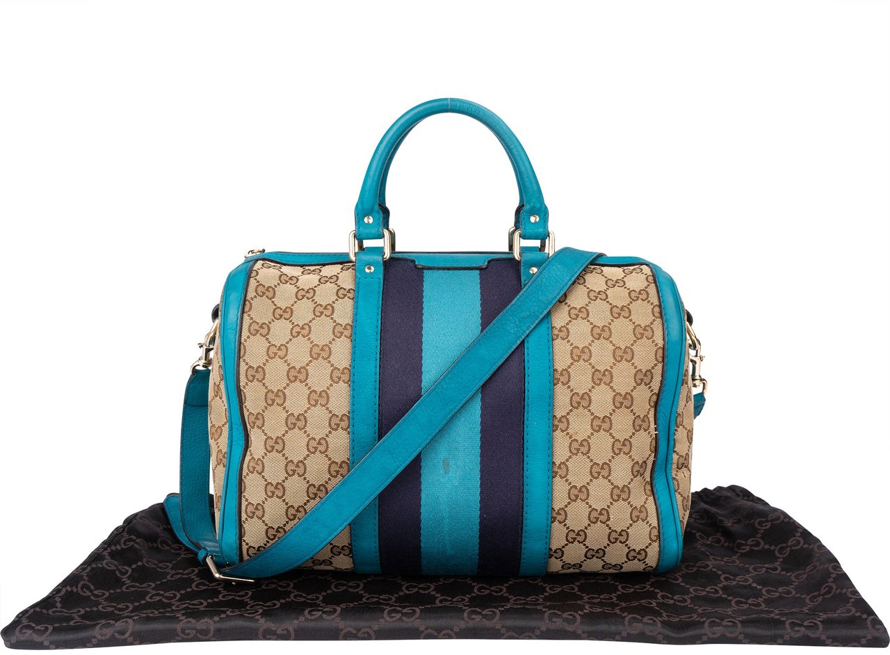 Gucci Gucci GG Monogram Boston Handbag Bruin
