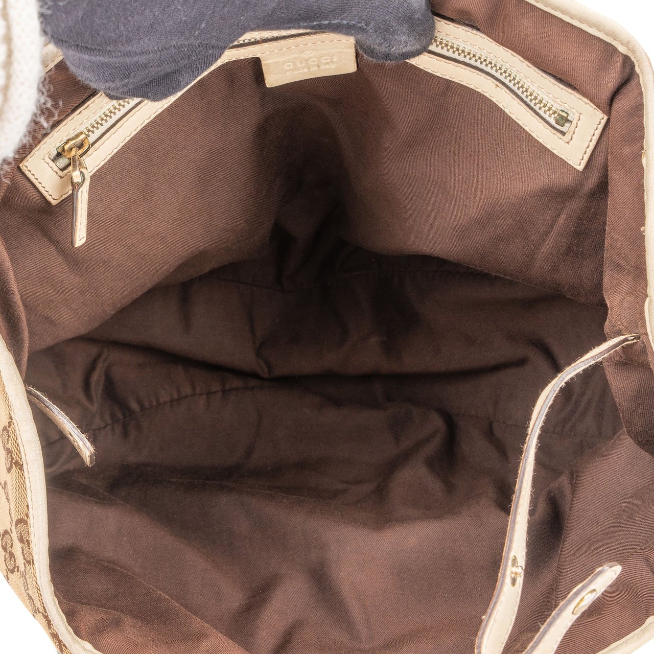 Gucci Gucci GG Monogram Pelham Handbag Bruin