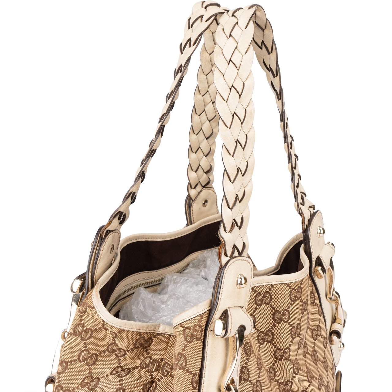 Gucci Gucci GG Monogram Pelham Handbag Bruin