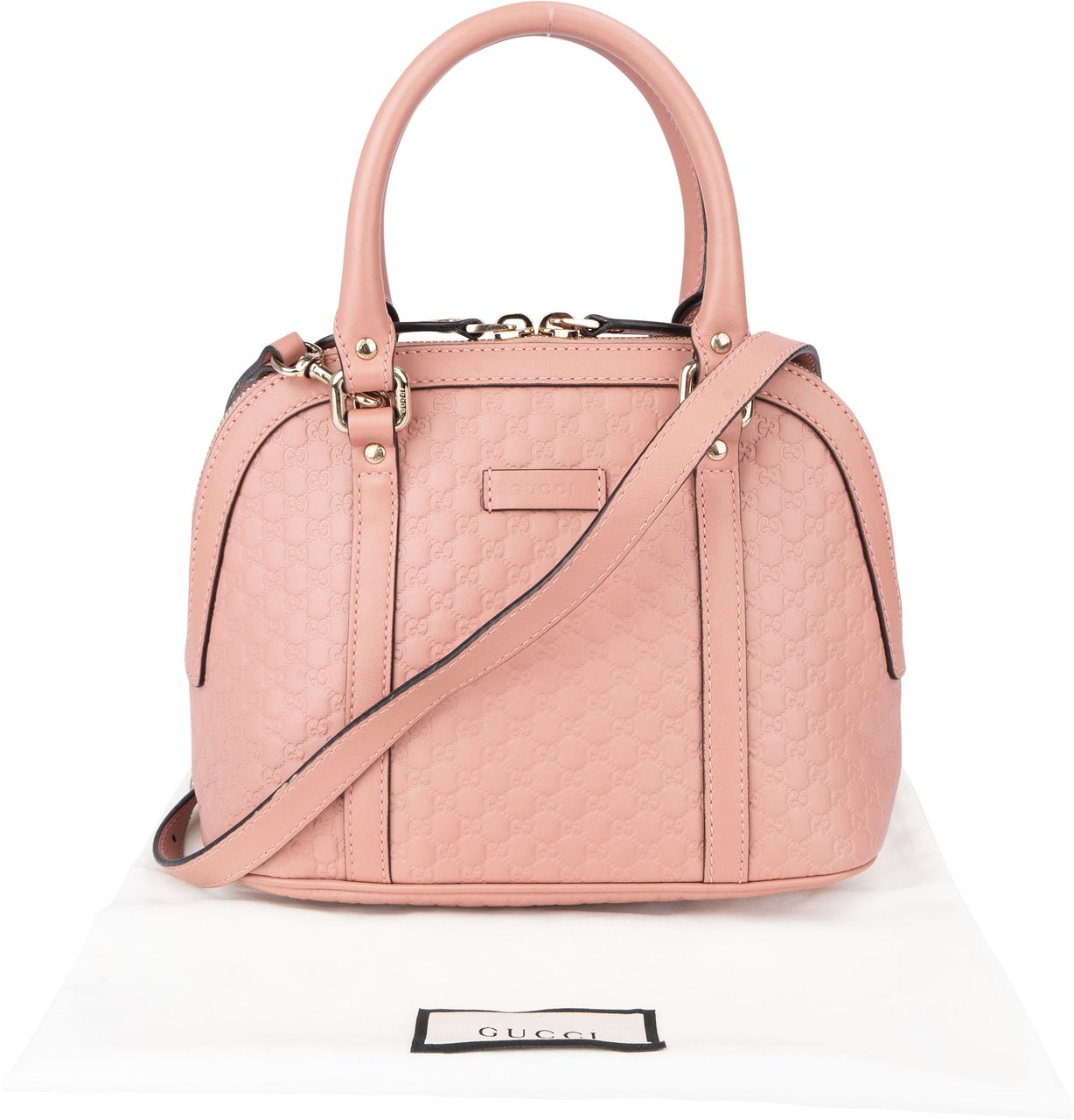 Gucci Gucci GG Leather Guccissima Mini Handbag Roze