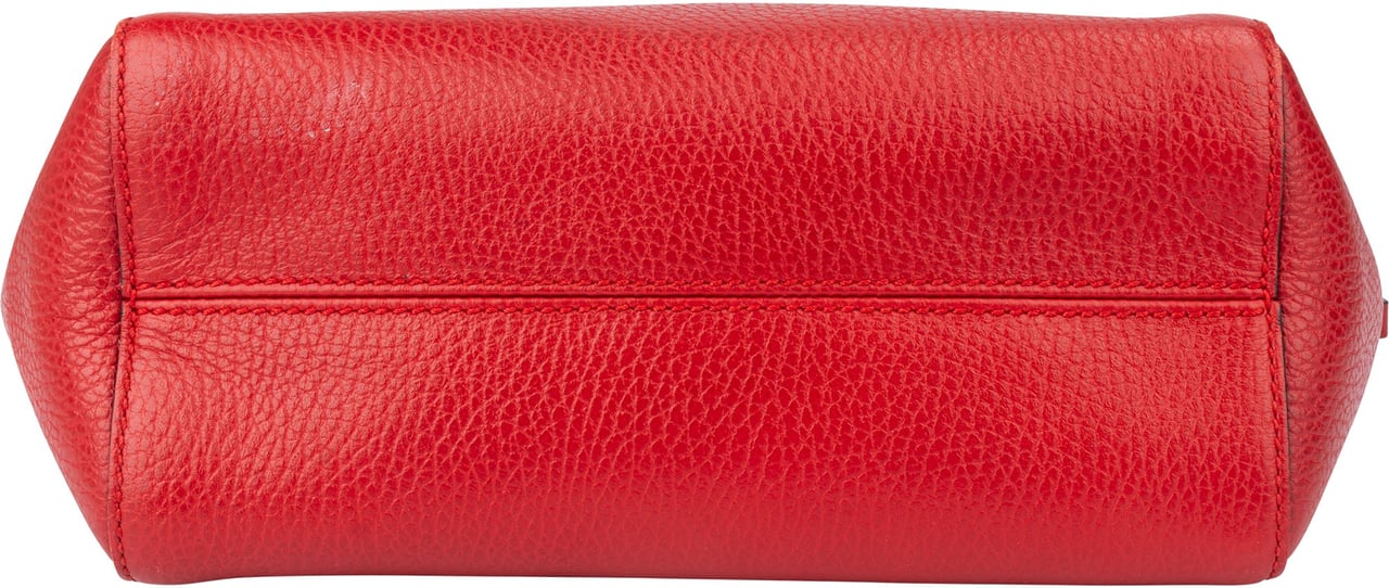 Gucci Gucci Red Leather Swing Handbag Rood