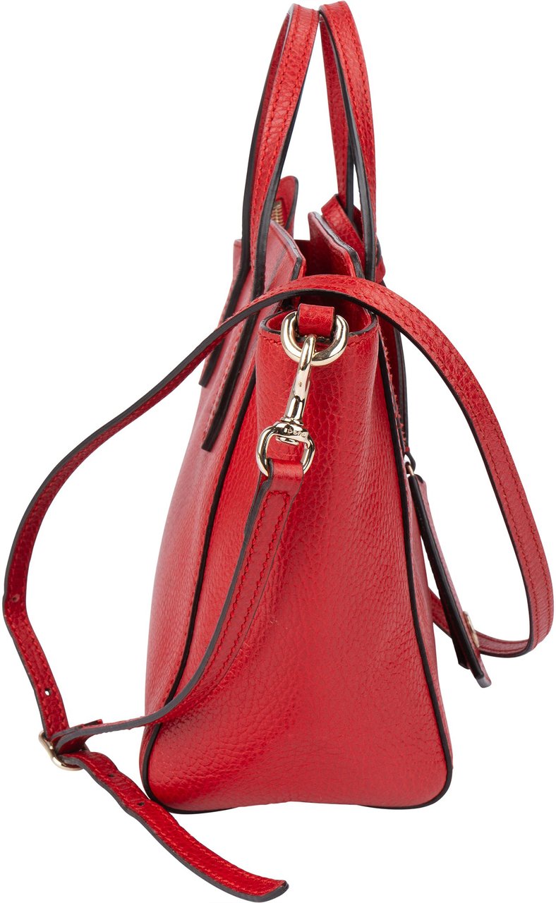 Gucci Gucci Red Leather Swing Handbag Rood