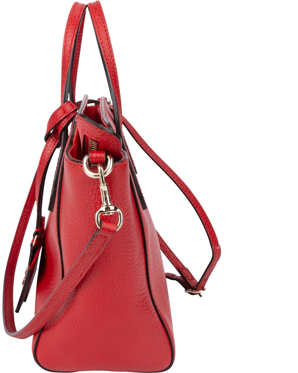 Gucci Gucci Red Leather Swing Handbag Rood