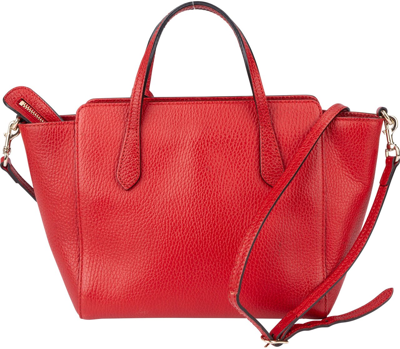 Gucci Gucci Red Leather Swing Handbag Rood