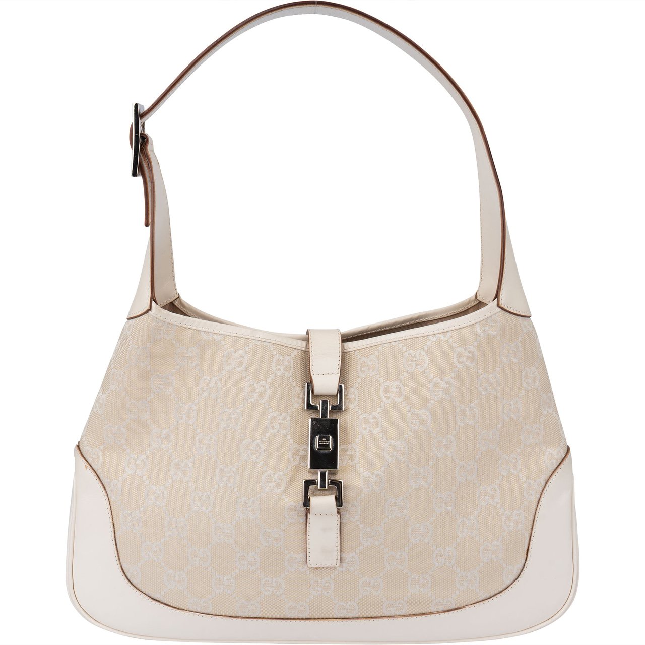 Gucci Gucci GG Monogram Jackie Handbag Wit