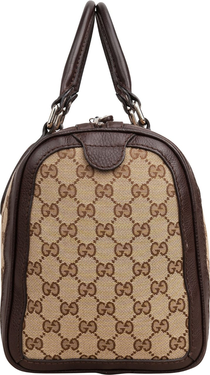 Gucci Monogram GG Supreme Canvas Joy Boston Handbag Beige