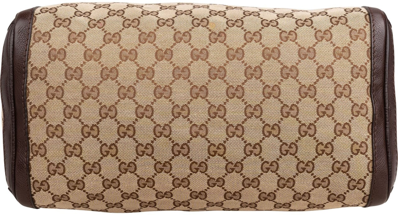 Gucci Monogram GG Supreme Canvas Joy Boston Handbag Beige