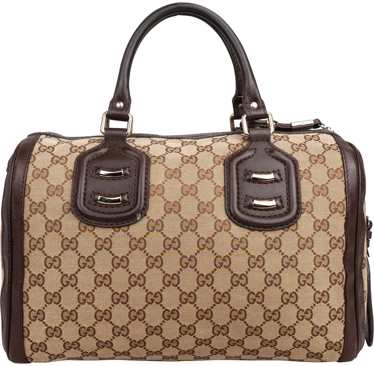 Gucci Monogram GG Supreme Canvas Joy Boston Handbag Beige