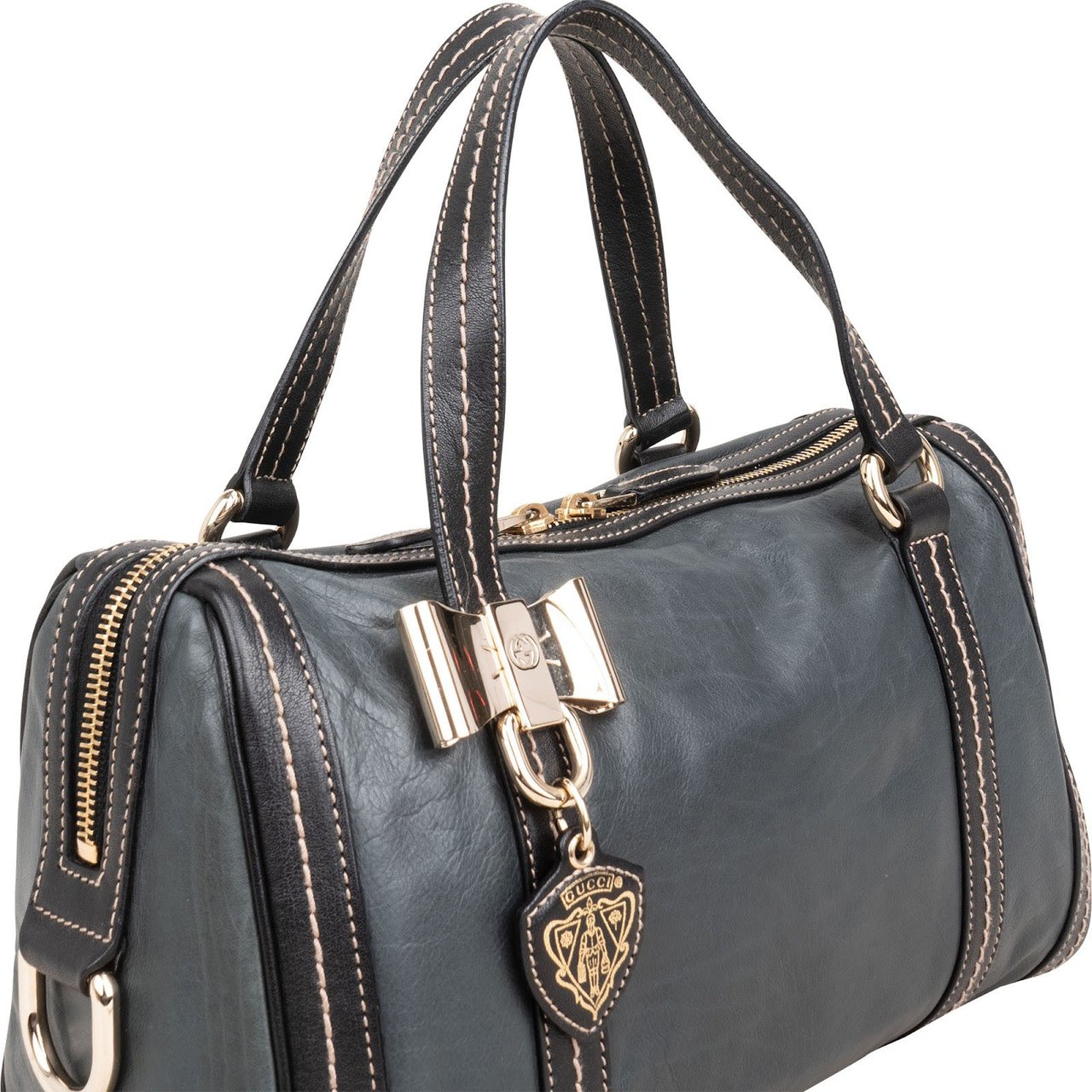 Gucci Leather Duquesa Handbag Zwart