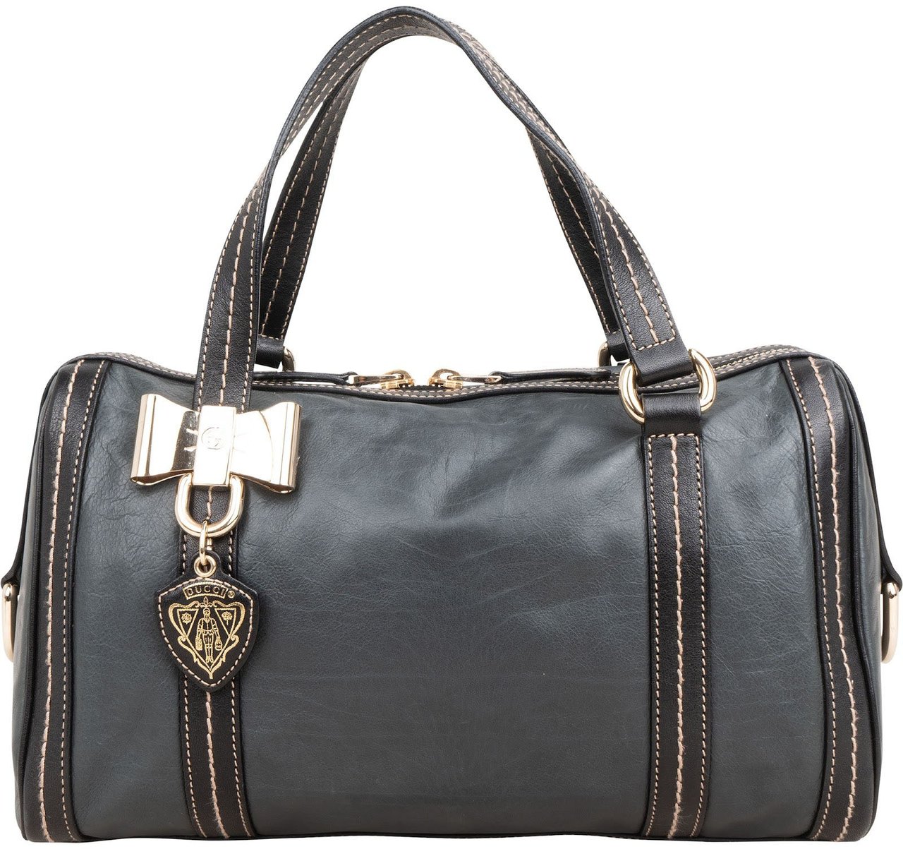 Gucci Leather Duquesa Handbag Zwart