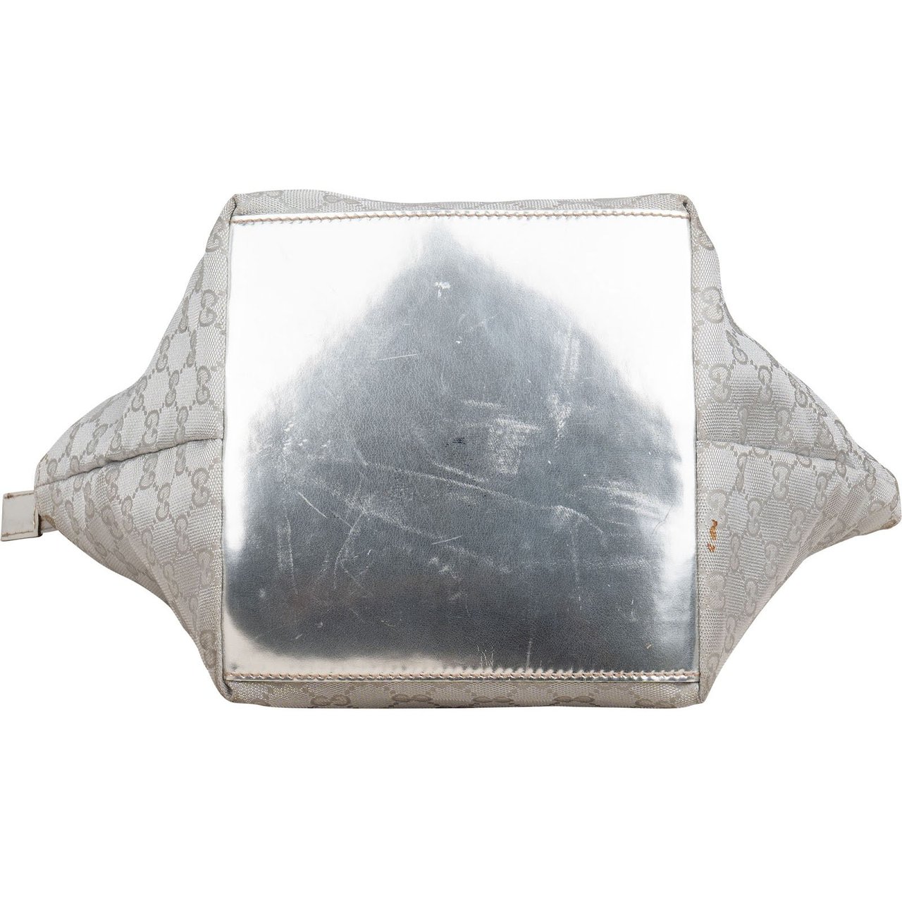 Gucci Monogram GG Crystal Joy Tote Handbag Zilver
