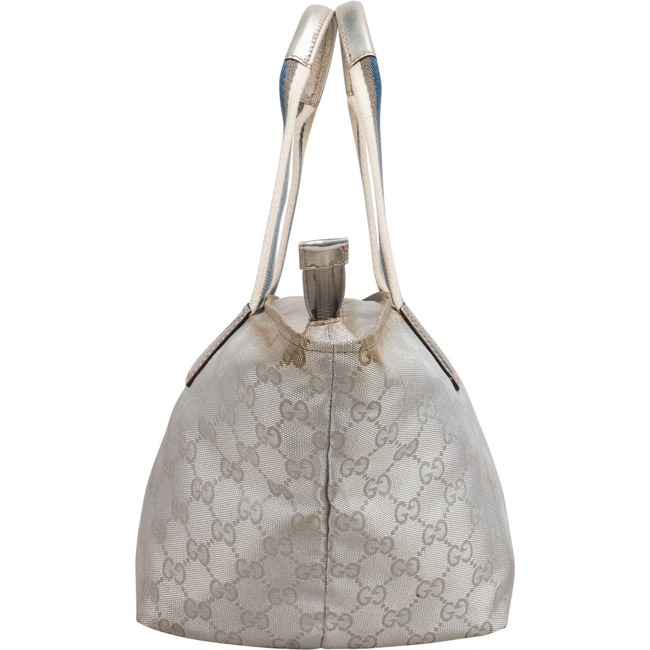 Gucci Monogram GG Crystal Joy Tote Handbag Zilver