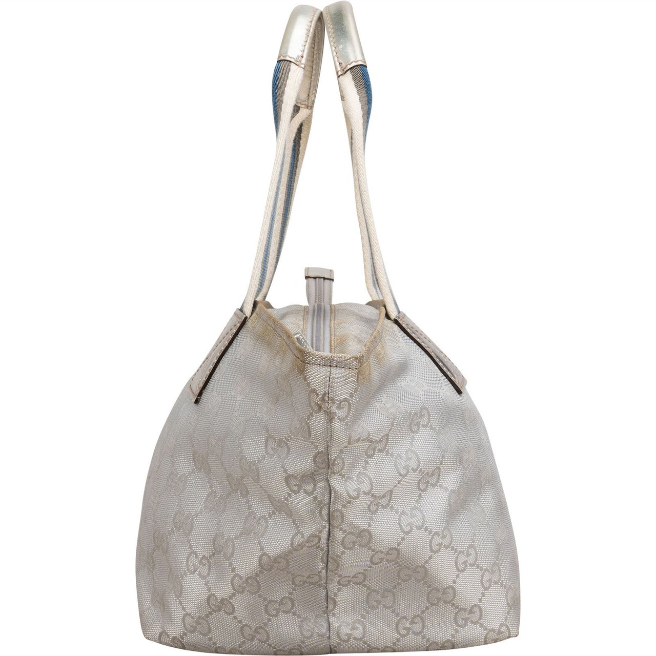 Gucci Monogram GG Crystal Joy Tote Handbag Zilver
