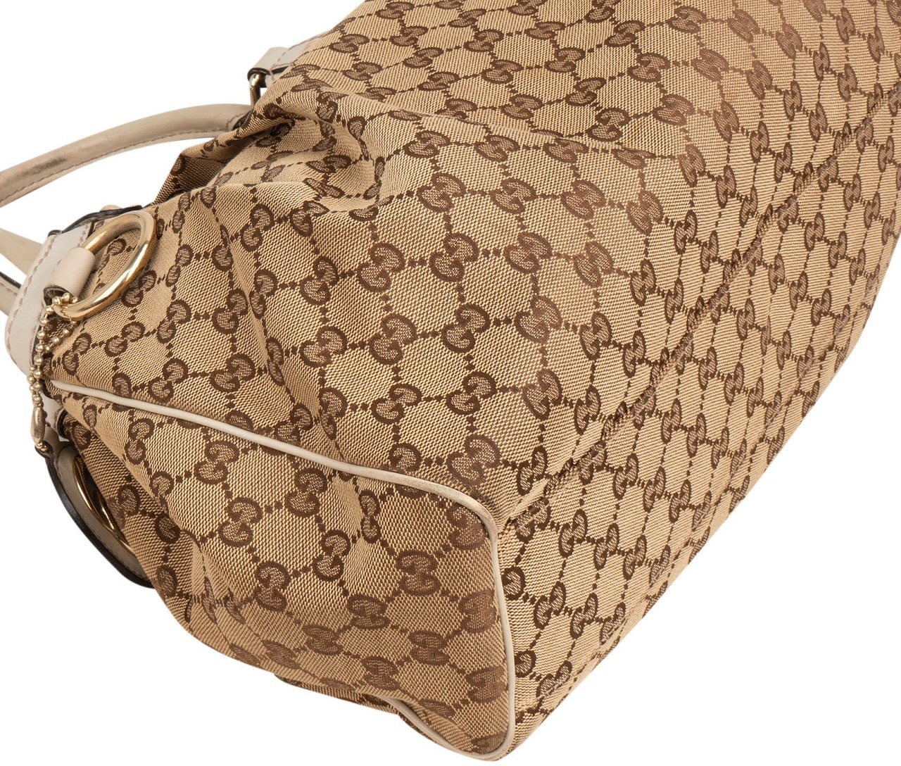 Gucci Monogram GG Canvas Sukey Handbag Beige