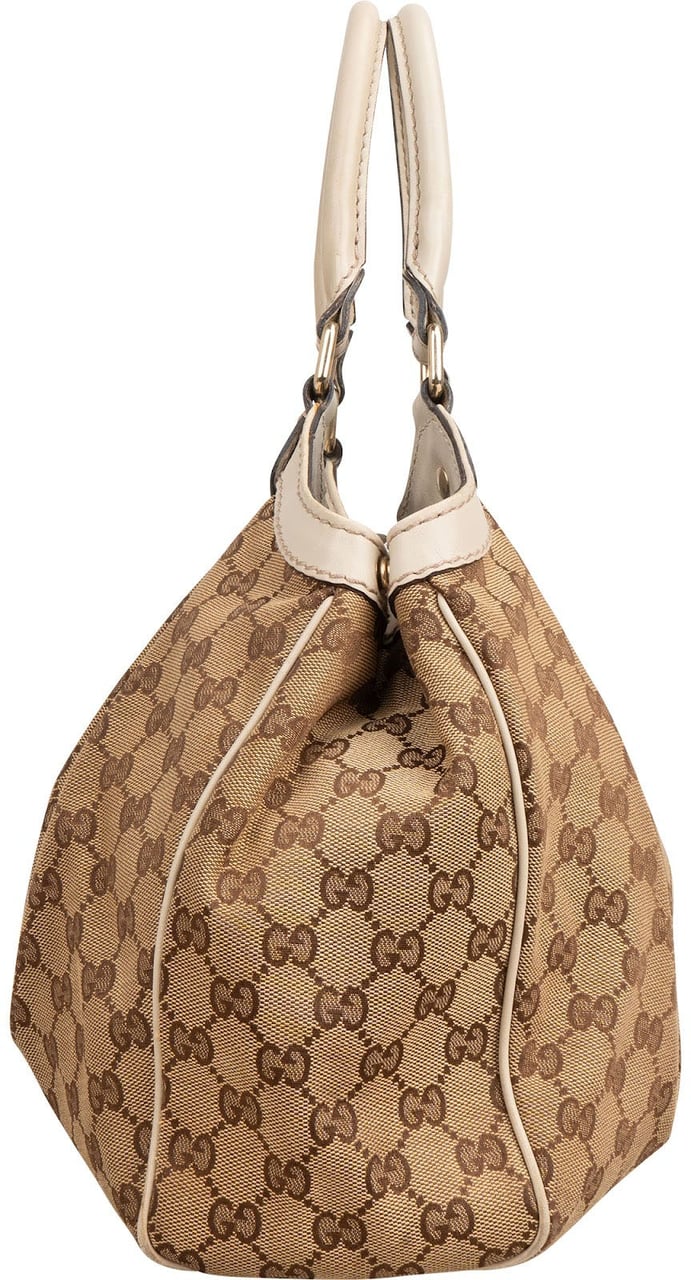 Gucci Monogram GG Canvas Sukey Handbag Beige