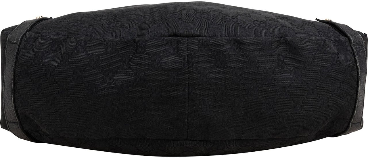 Gucci Monogram GG Canvas Abbey D-Ring Hobo Shoulder Bag Zwart