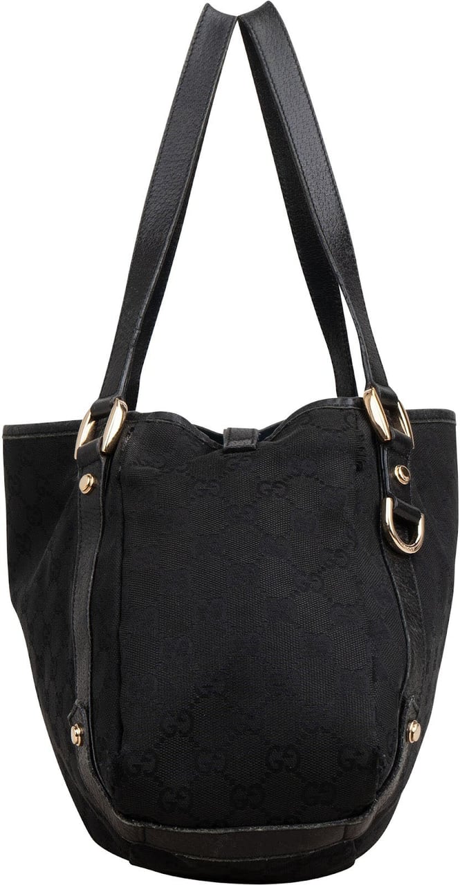 Gucci Monogram GG Canvas Abbey D-Ring Hobo Shoulder Bag Zwart