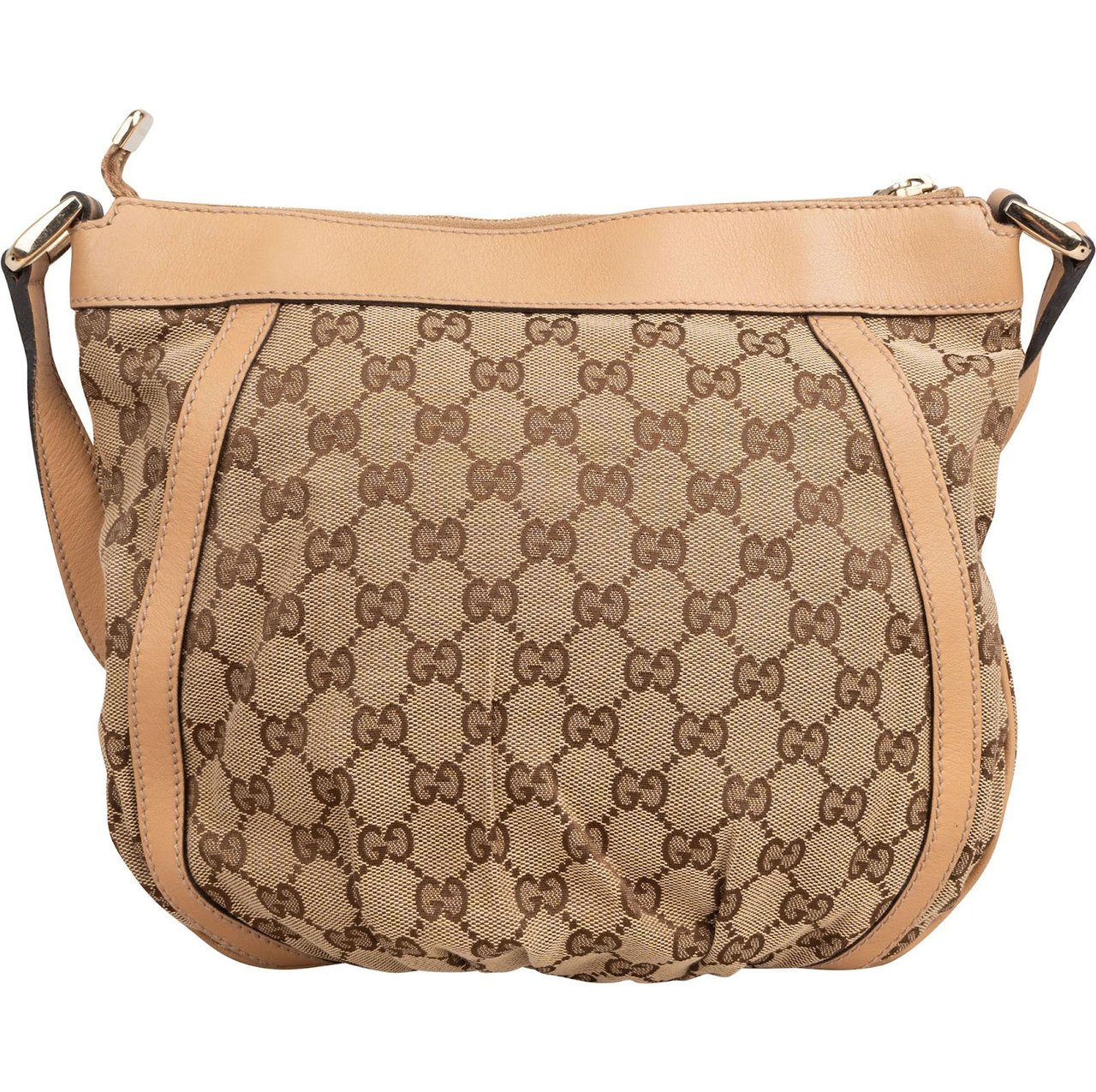Gucci Monogram GG Abbey Crossbody Bag Beige