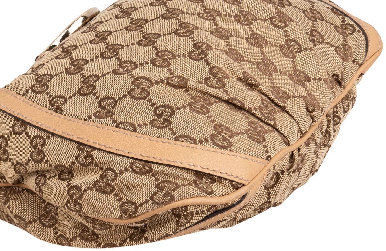 Gucci Monogram GG Abbey Crossbody Bag Beige