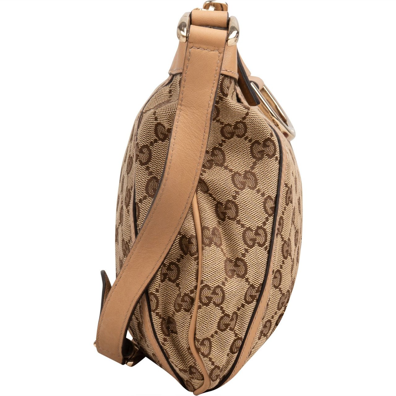 Gucci Monogram GG Abbey Crossbody Bag Beige