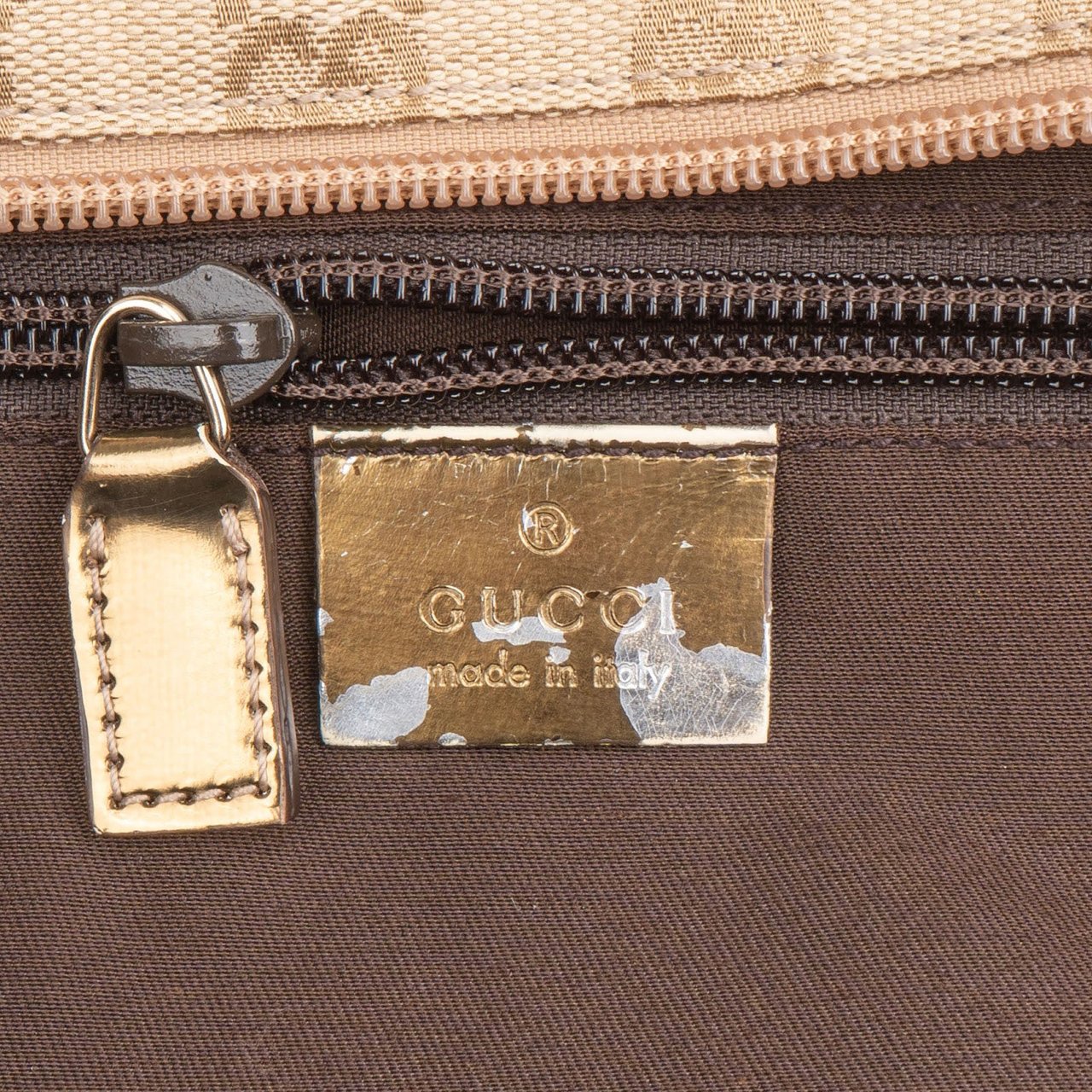 Gucci Monogram GG Canvas Small Tote Handbag Beige