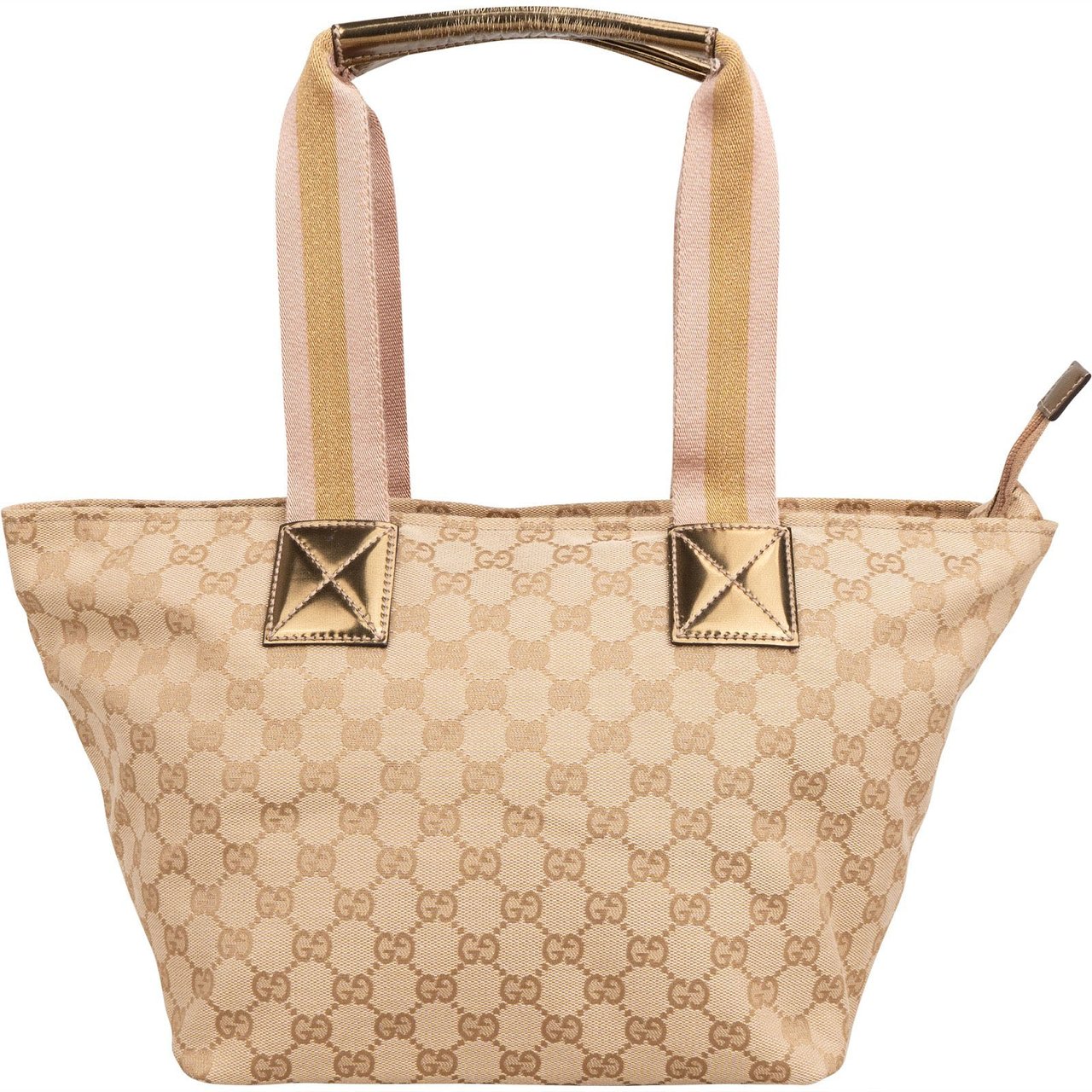 Gucci Monogram GG Canvas Small Tote Handbag Beige