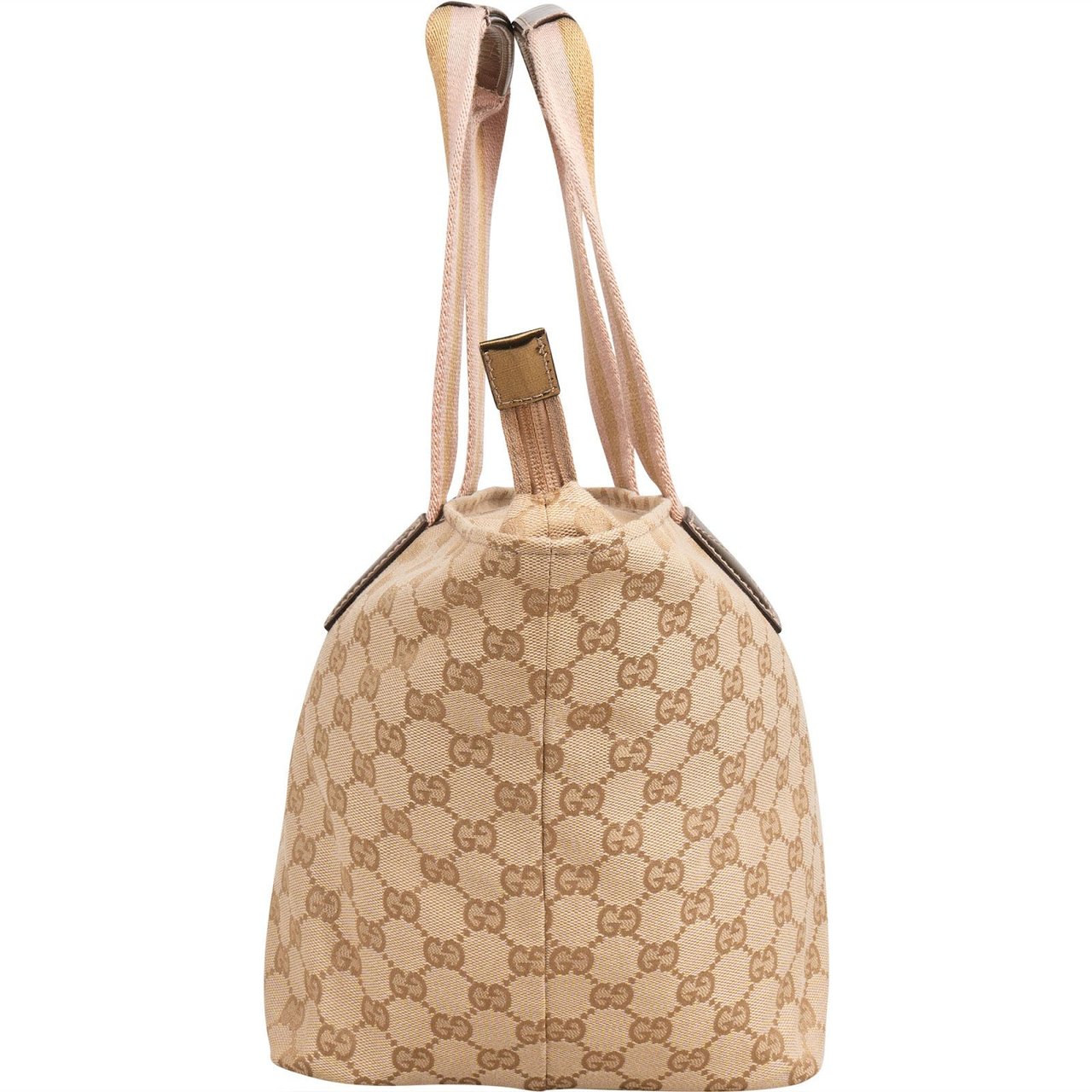 Gucci Monogram GG Canvas Small Tote Handbag Beige