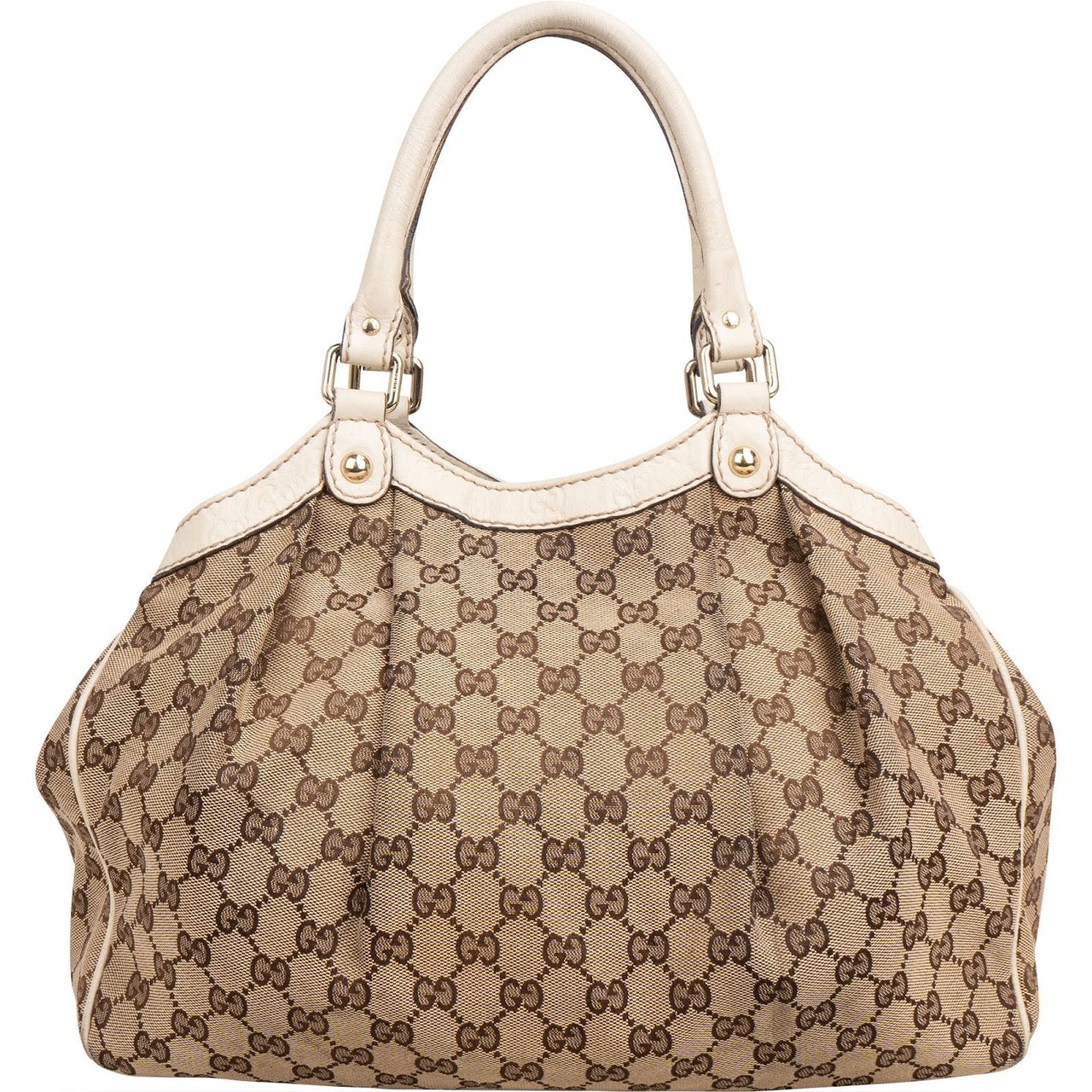 Gucci Monogram GG Canvas Sukey Handbag Beige