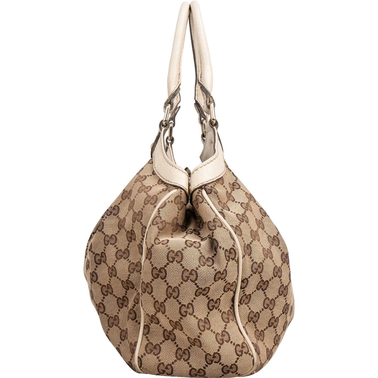 Gucci Monogram GG Canvas Sukey Handbag Beige