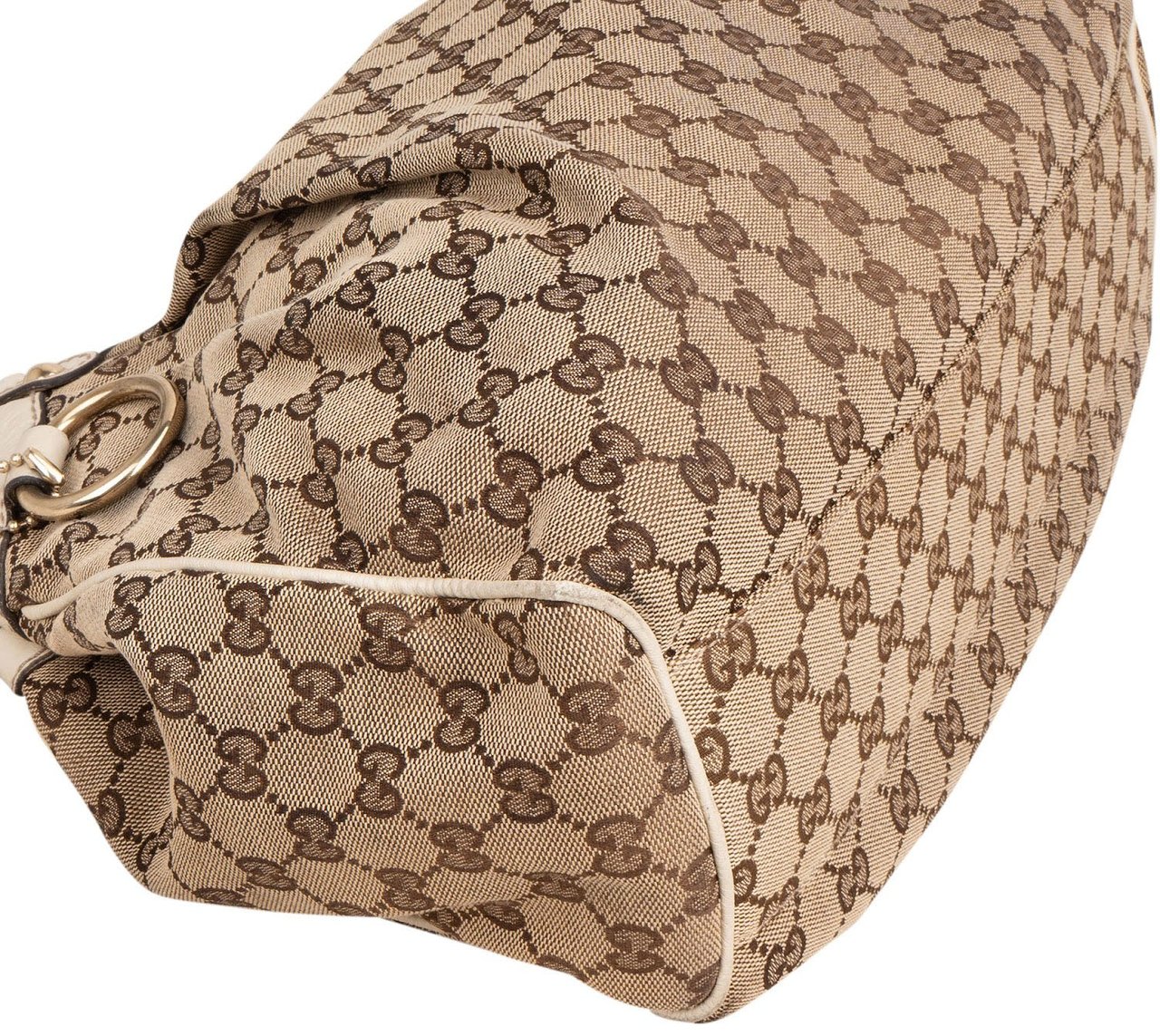 Gucci Monogram GG Canvas Sukey Handbag Beige