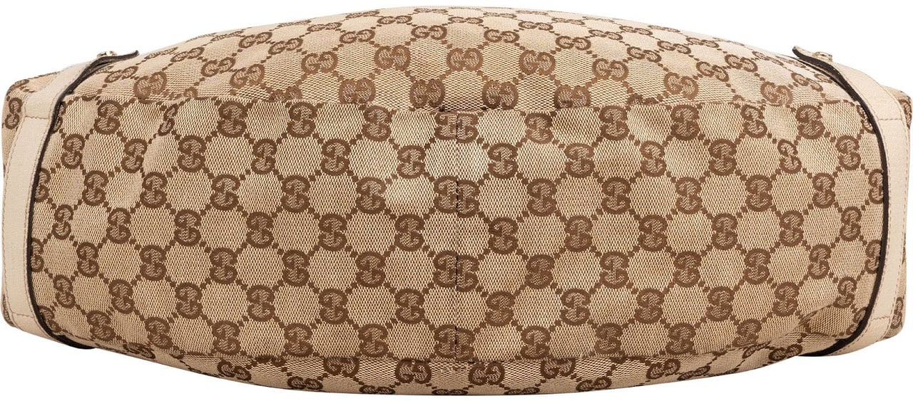 Gucci Monogram GG Canvas Abbey D-Ring Hobo Shoulder Bag Beige