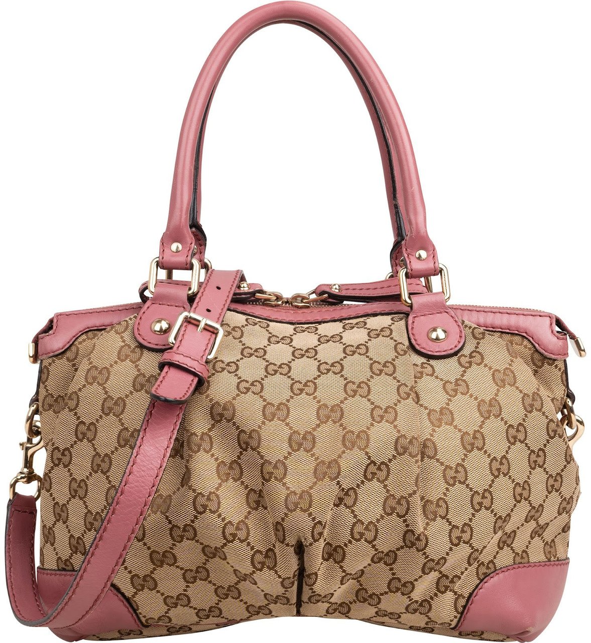 Gucci Monogram GG Canvas Sukey Handbag Beige