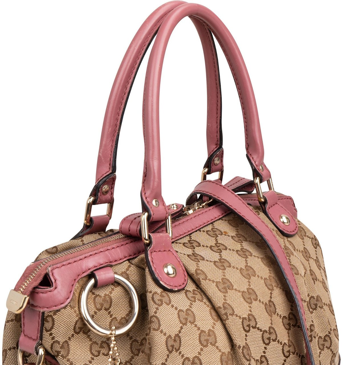 Gucci Monogram GG Canvas Sukey Handbag Beige