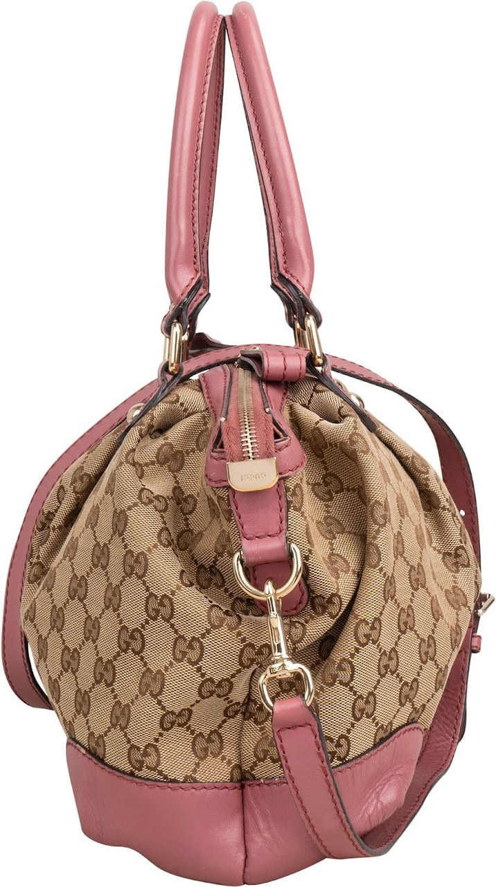 Gucci Monogram GG Canvas Sukey Handbag Beige