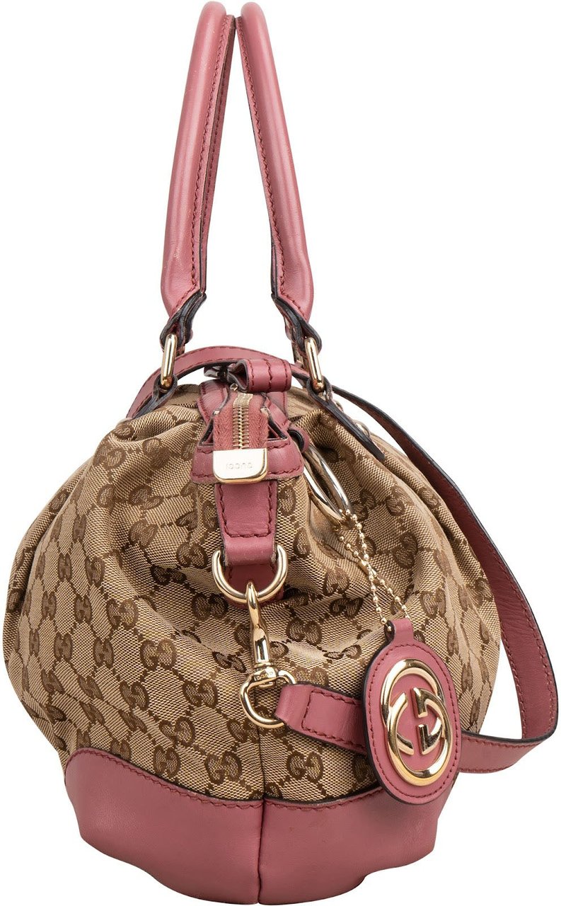 Gucci Monogram GG Canvas Sukey Handbag Beige