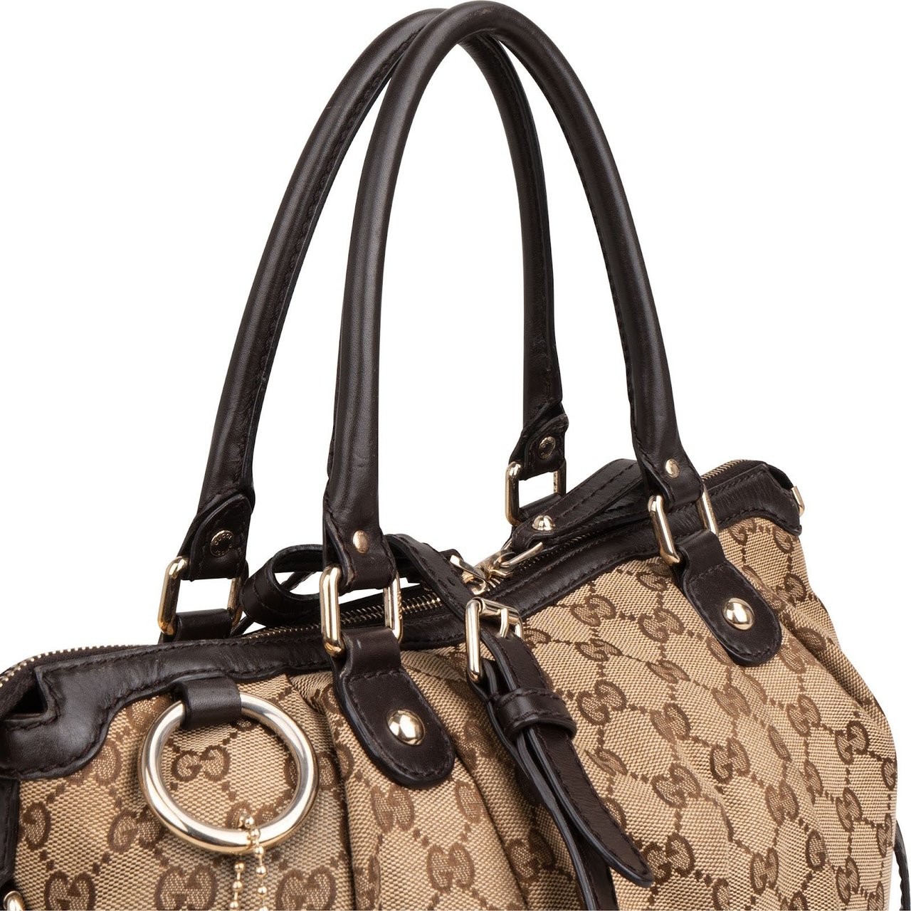 Gucci Monogram GG Canvas Sukey Handbag Beige