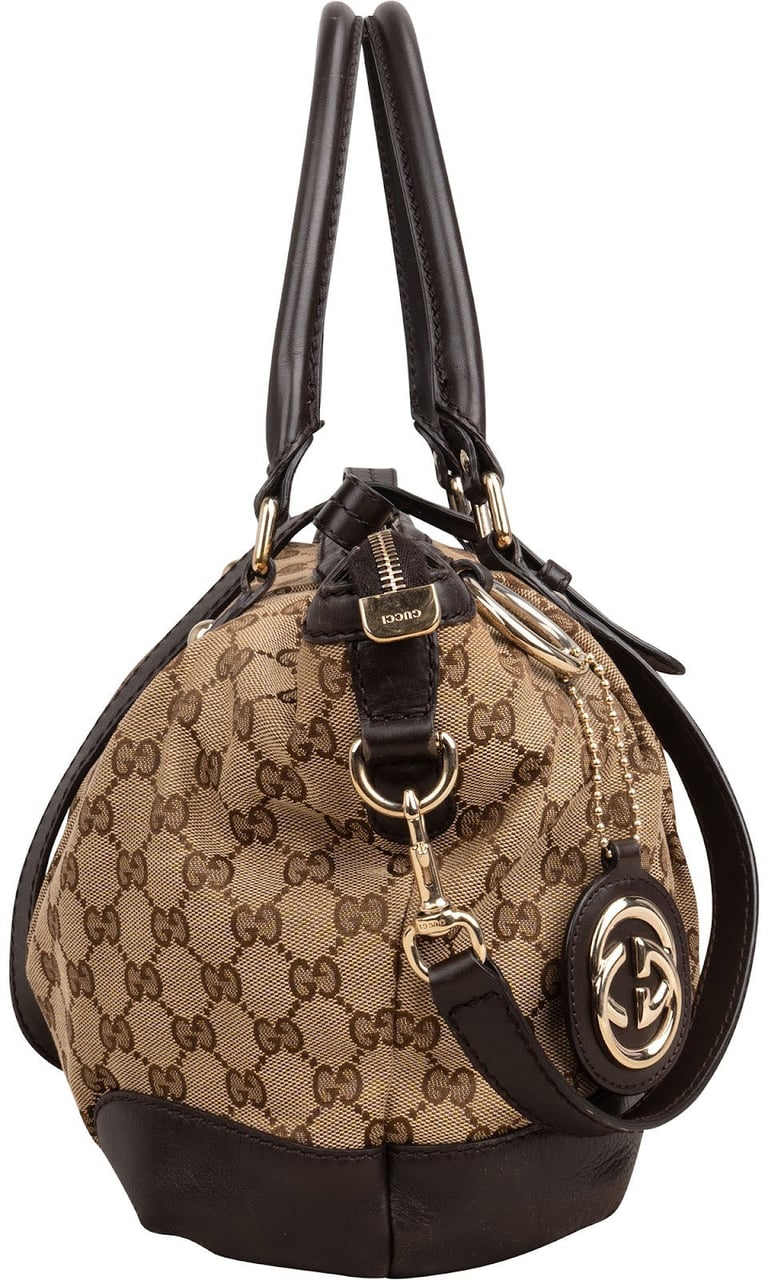 Gucci Monogram GG Canvas Sukey Handbag Beige
