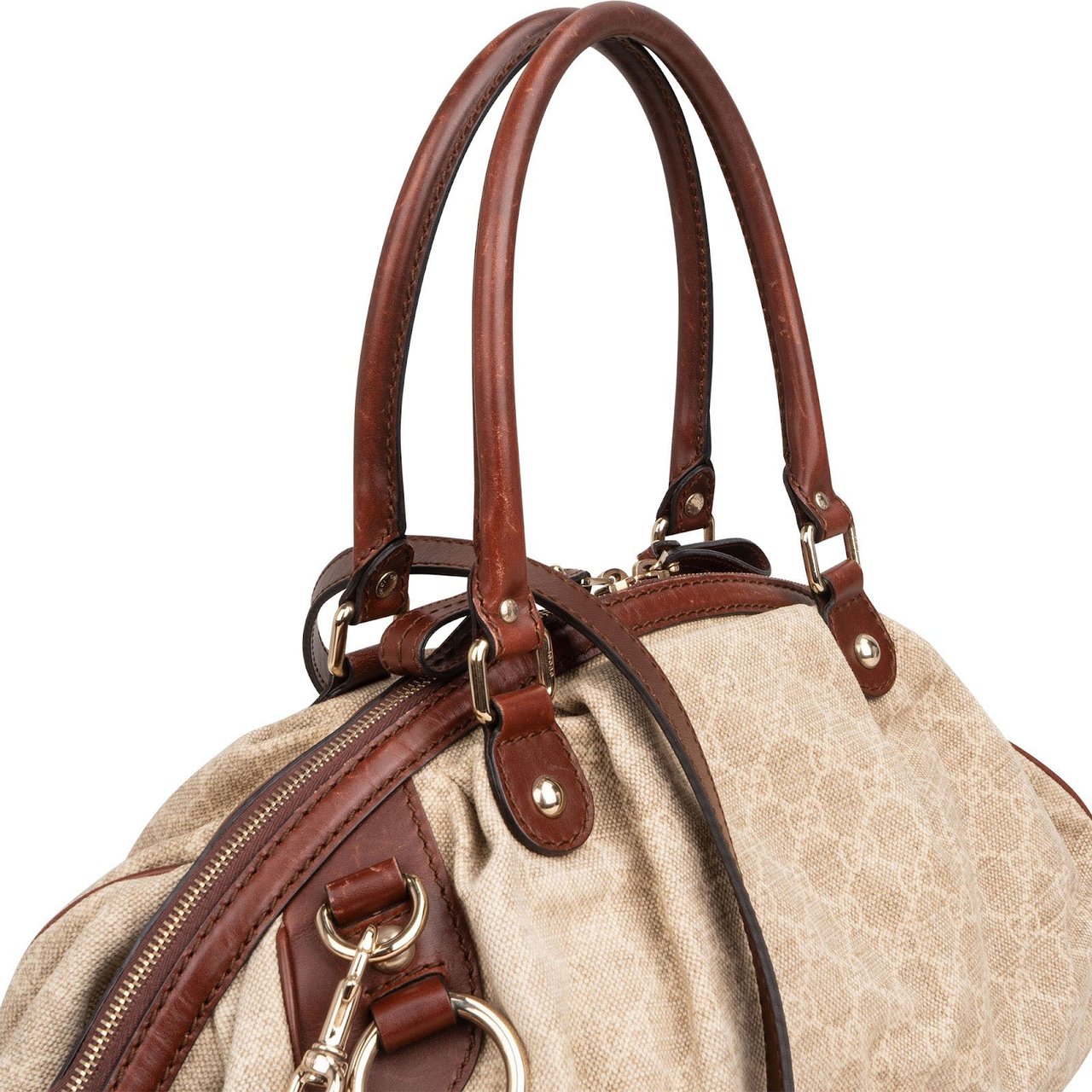 Gucci Monogram GG Sukey Handbag Beige