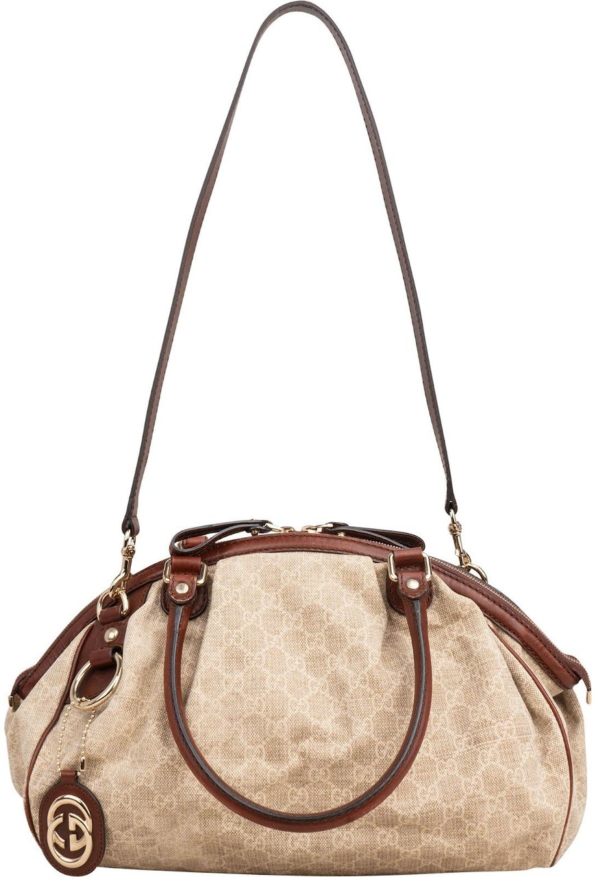 Gucci Monogram GG Sukey Handbag Beige
