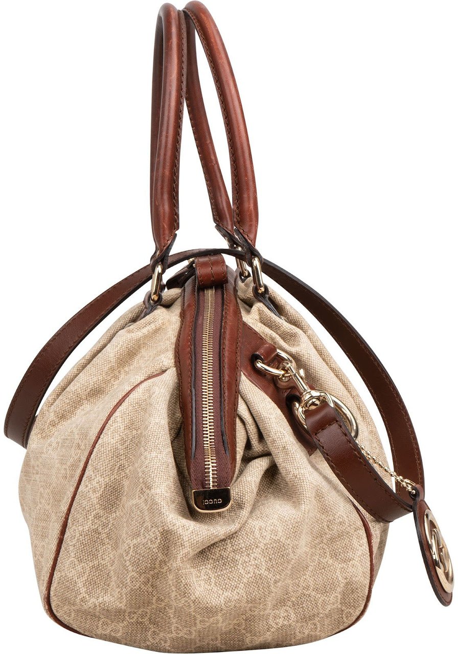 Gucci Monogram GG Sukey Handbag Beige