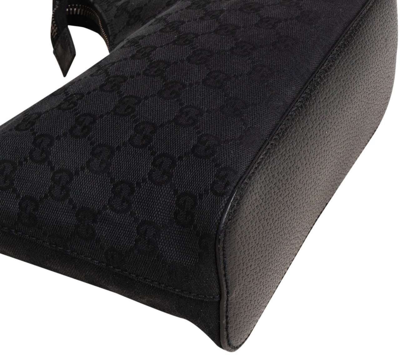 Gucci Monogram GG Canvas Small Hobo Shoulder Bag Zwart