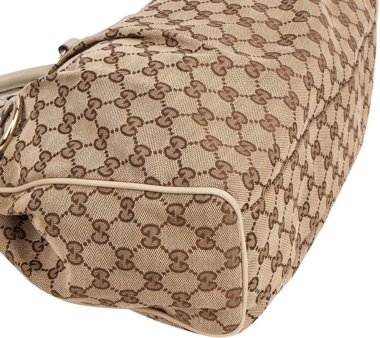 Gucci Monogram GG Canvas Sukey Tote Handbag Beige