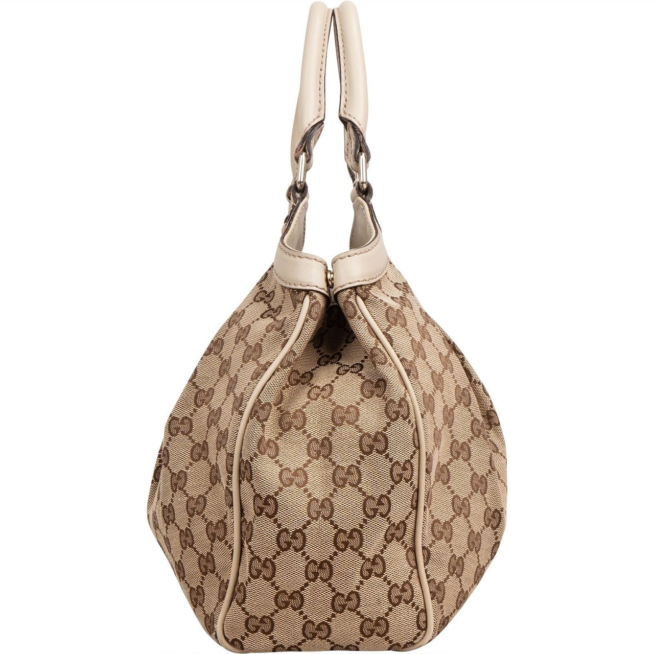 Gucci Monogram GG Canvas Sukey Tote Handbag Beige