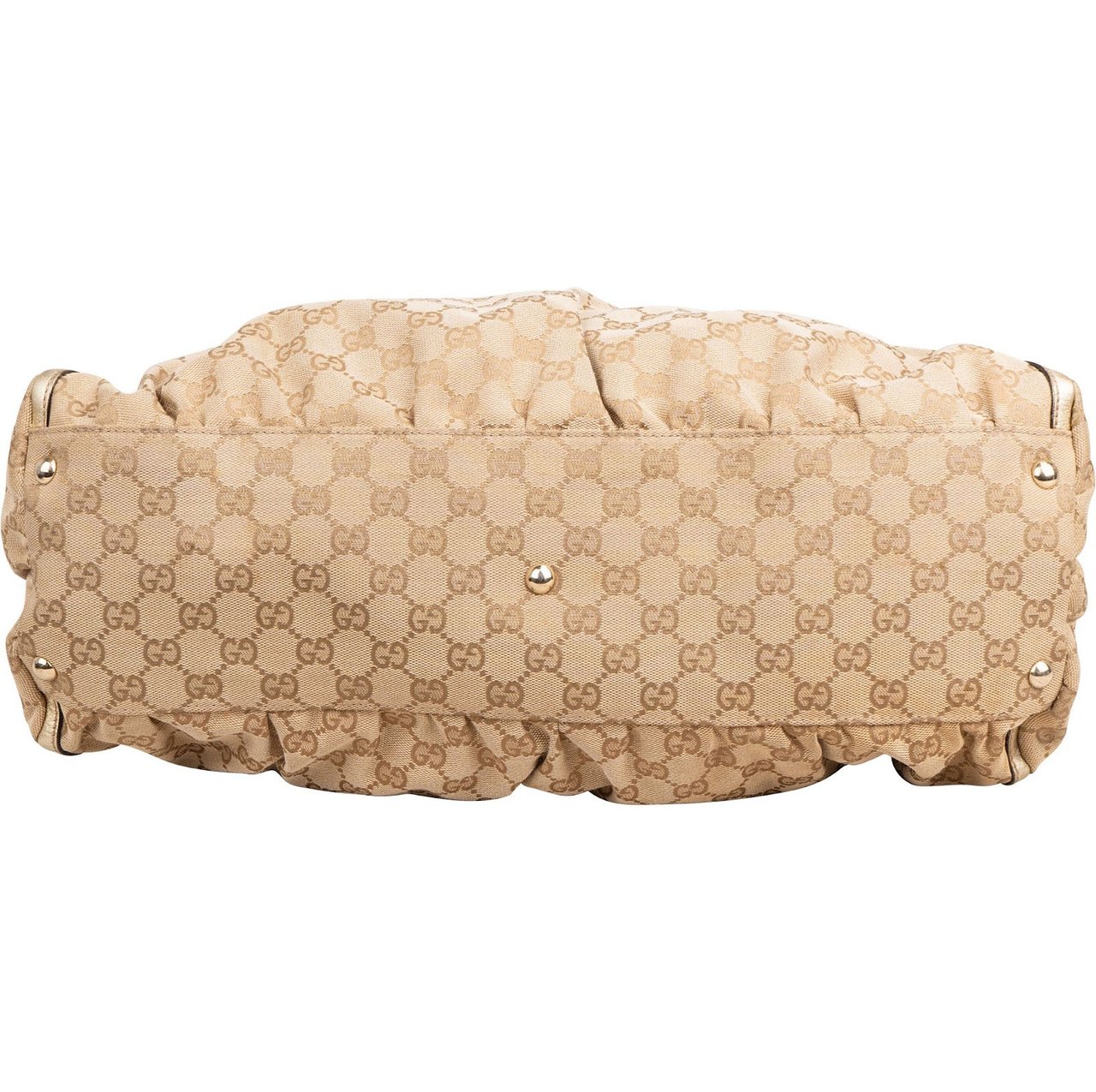 Gucci Monogram GG Canvas Abbey D-Ring Hobo Shoulder Bag Beige