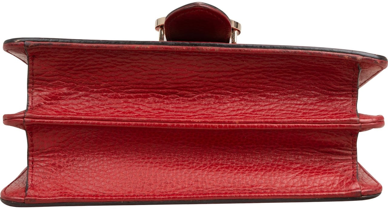 Gucci Leather Interlocking GG Shoulder Crossbody Bag Rood