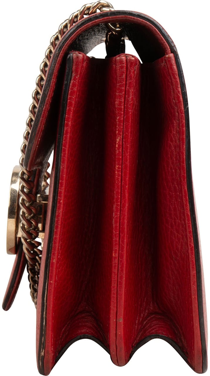 Gucci Leather Interlocking GG Shoulder Crossbody Bag Rood