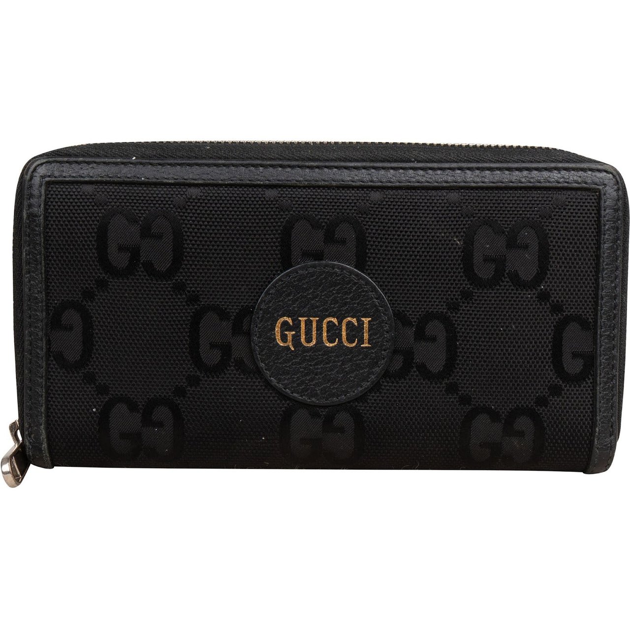 Gucci Monogram GG Off The Grid Zip Around Wallet Zwart